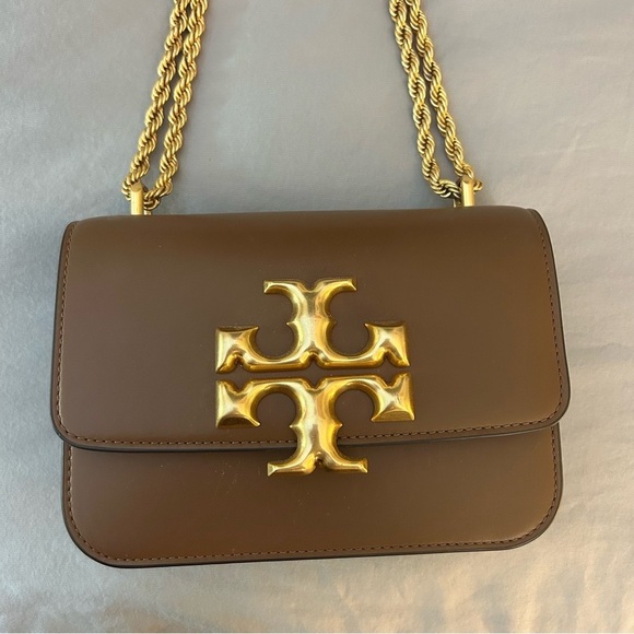 Tory Burch Handbags - Tory Burch Chocolate Brown Crossbody Bag with Gold Accent
